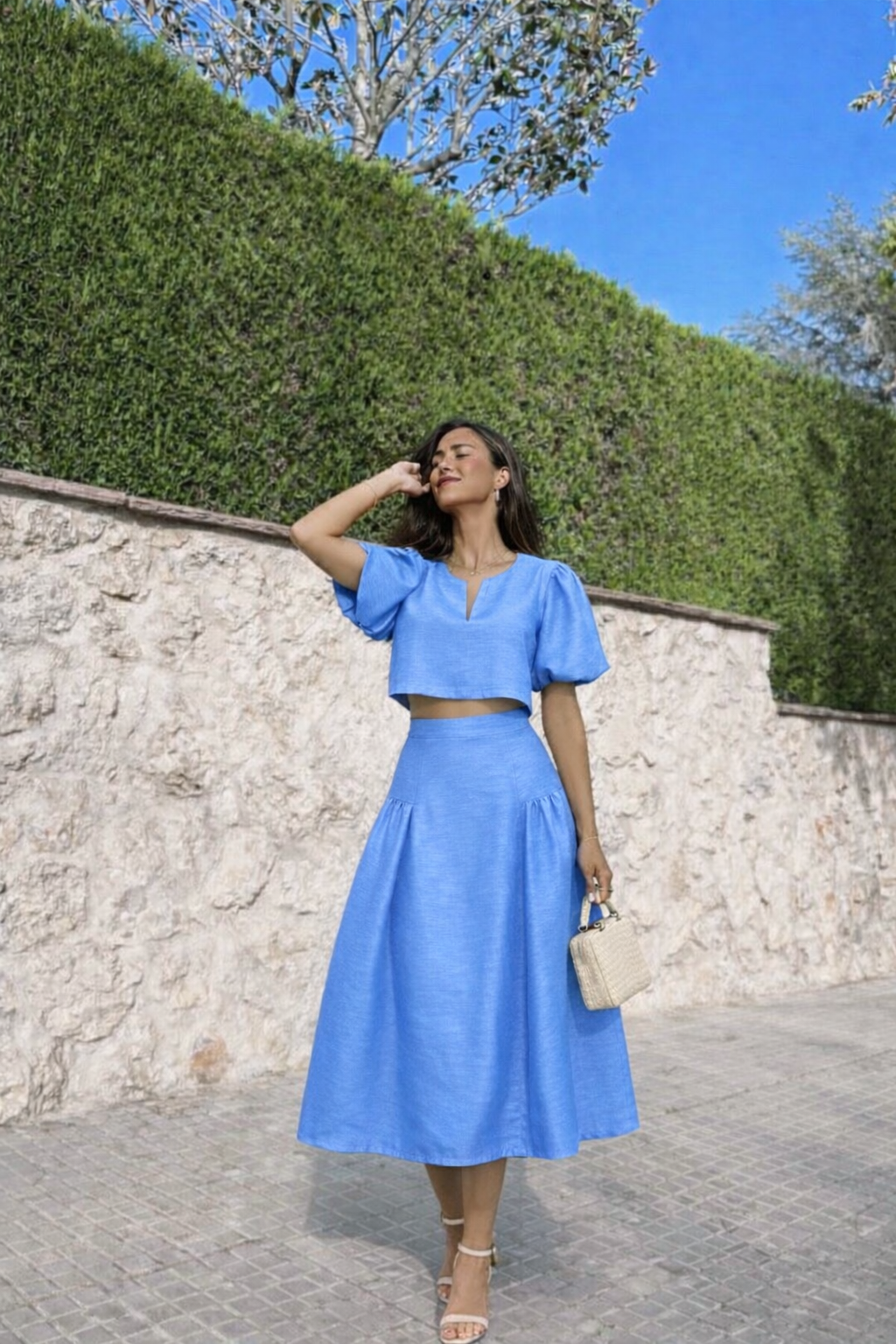 Ensemble jupe midi & top court - Alba